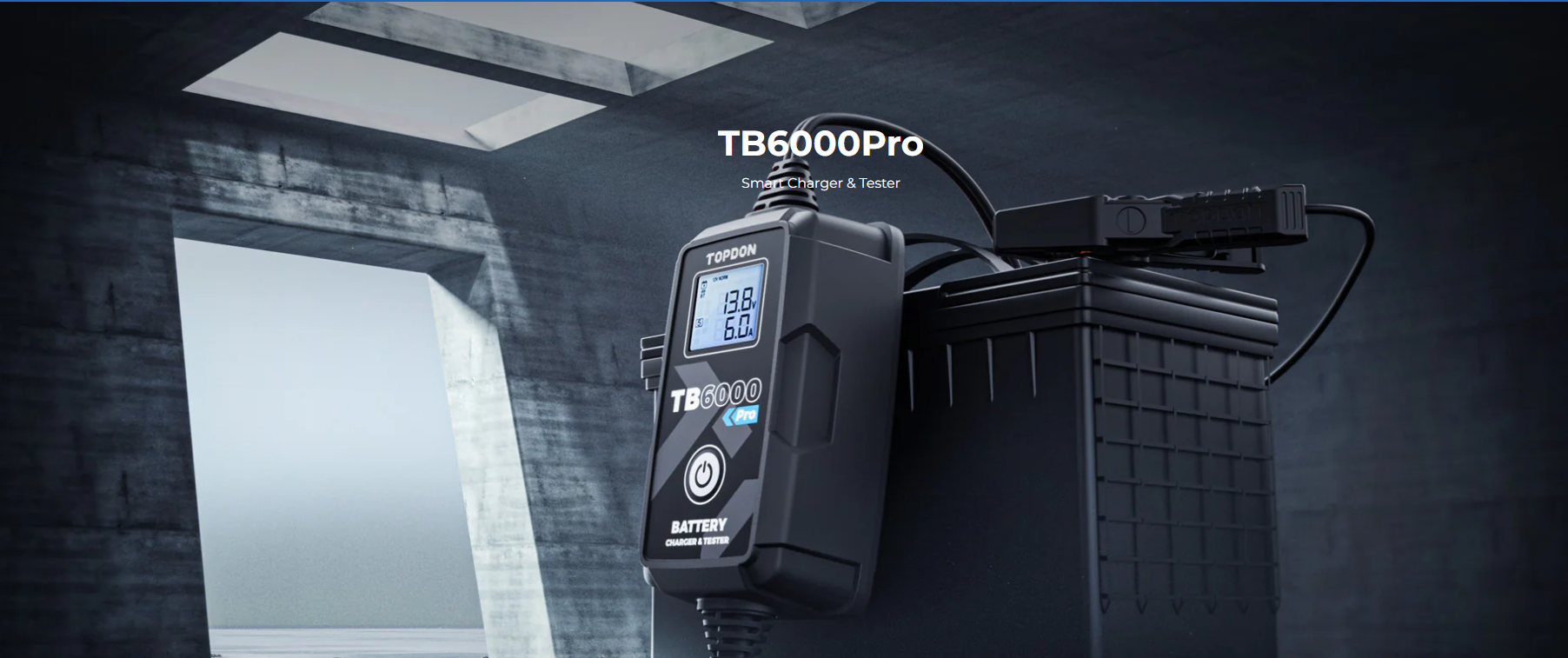 Φορτιστής-Συντηρητής  & Διαγνωστικό μπαταρίας TOPDON TB6000PRO 6V&12V 6A